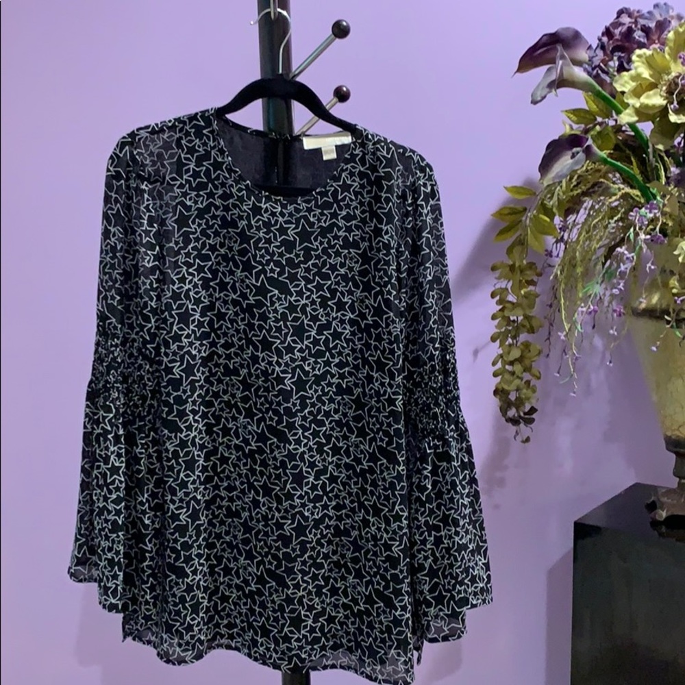 Michael Michael Kors L black and white stars Top